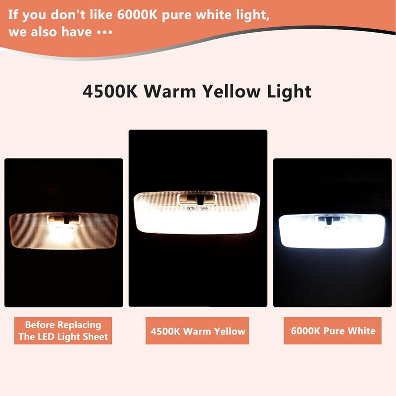 Zenhon LED Light,Fit For Interior Rear Dome light Upgrade,4500K Warm Yellow Light,Brightness Can Adjust,The Accessories For Toyota RAV4(2006-2021),Corolla,Camry,Highlander(2008-2013),Tacoma,4Runner - Image 4